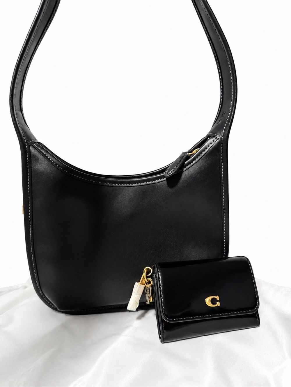 Coach Swing Zip + Coach Essential Flap card holder with charms